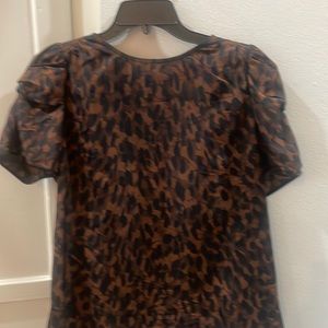 Marc Jacob blouse with puff short sleeves and buttons up the back